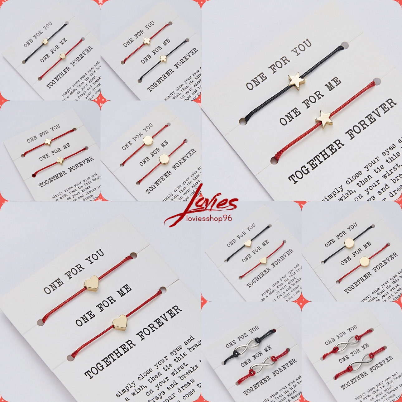 Vòng Tay Đôi Tình Yêu/Tình Bạn Mang Lại Sự May Mắn, Bền Chặt