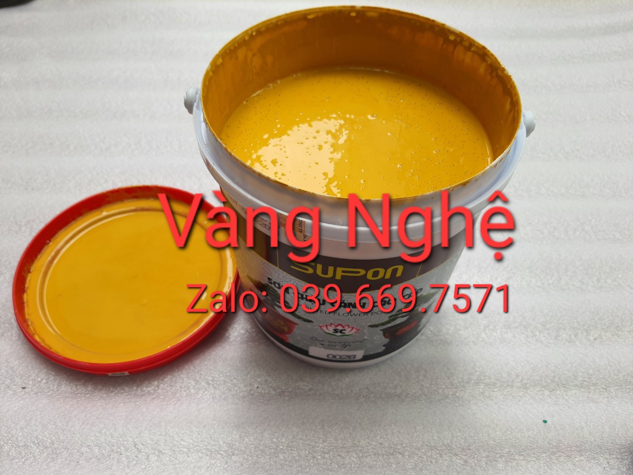 [Hộp 1kg] Sơn màu Vàng Nghệ sơn chậu cảnh supon (Sơn ngoại thất hệ bóng)