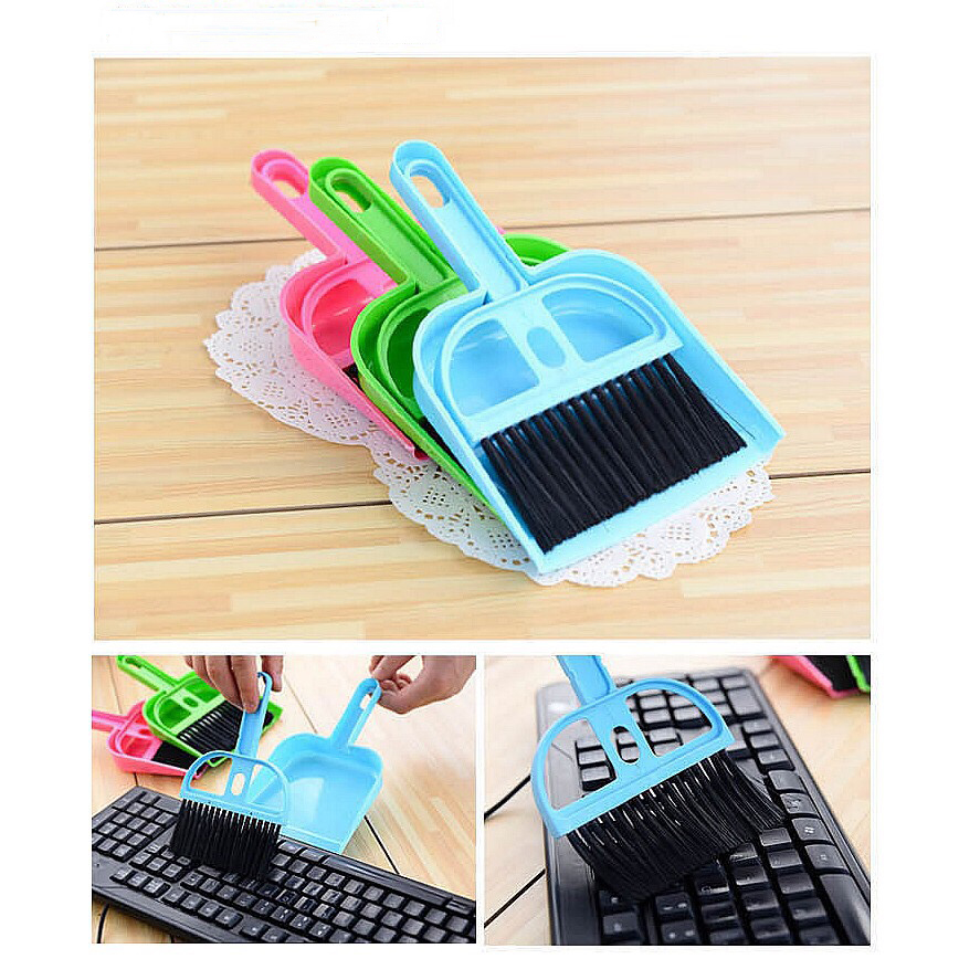 Bộ chổi quét và hót rác mini văn phòng giúp xử lý rác tại các bề mặt nhỏ hẹp tiện lợi