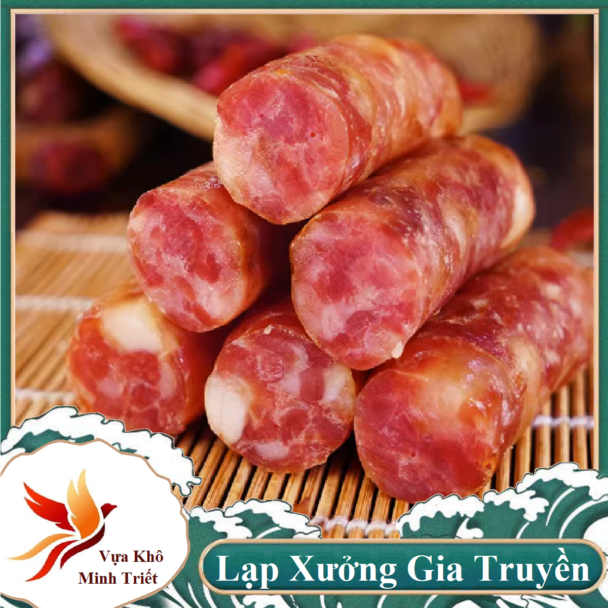 1 kg lạp xưởng loại dài Bến Tre nhiều thịt-chất lượng, thơm ngon, hấp dẫn và tiện lợi cho người dùng- Vựa Khô Minh Triết