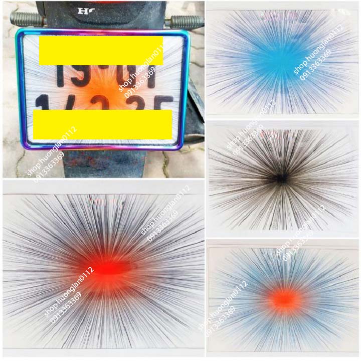 Tem decal dán biển số, đèn pha xe máy đủ màu Giá 1 cái
