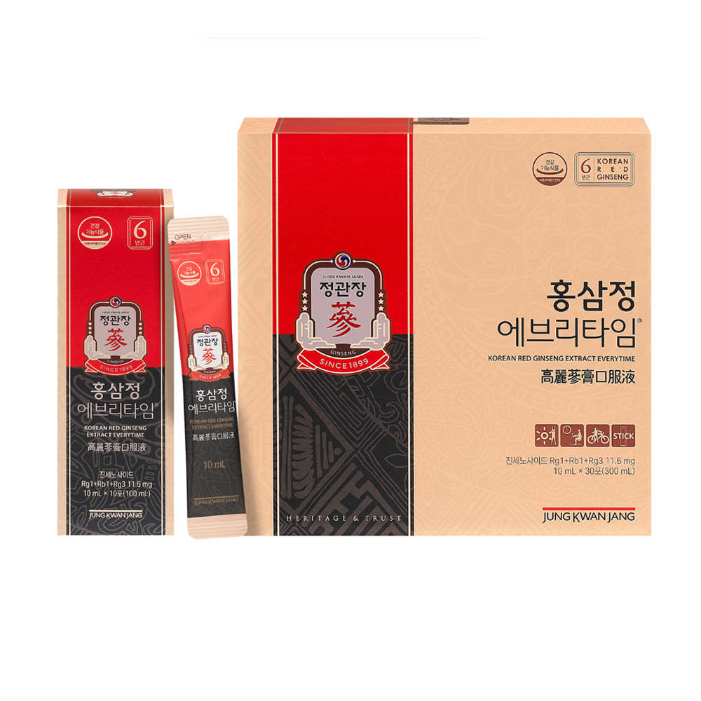 Tinh Chất Hồng Sâm Pha Sẵn KGC Jung Kwan Jang Everytime Original (10ml x 30 gói)