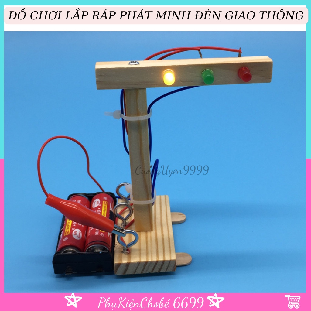 [Nhập RS0822 giảm 30k cho đơn 99k]Đồ chơi sáng tạo STEM PHÁT MINH ĐÈN GIAO THÔNG