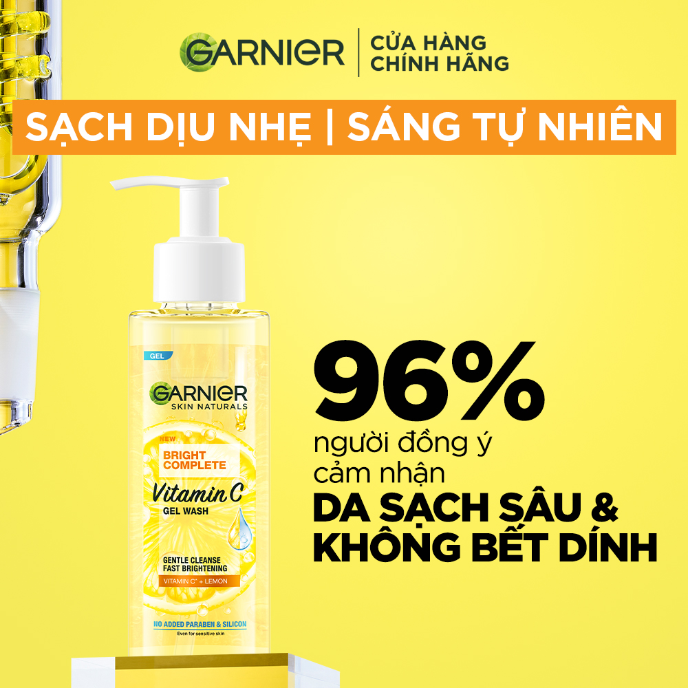 Gel rửa mặt Vitamin C sạch sâu dịu nhẹ dưỡng sáng da Bright Complete Vitamin C Gel Wash 120ml