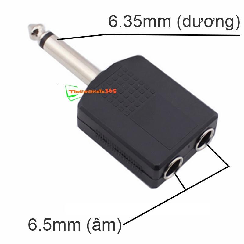 Đầu chia audio 6.5mm 1 ra 2