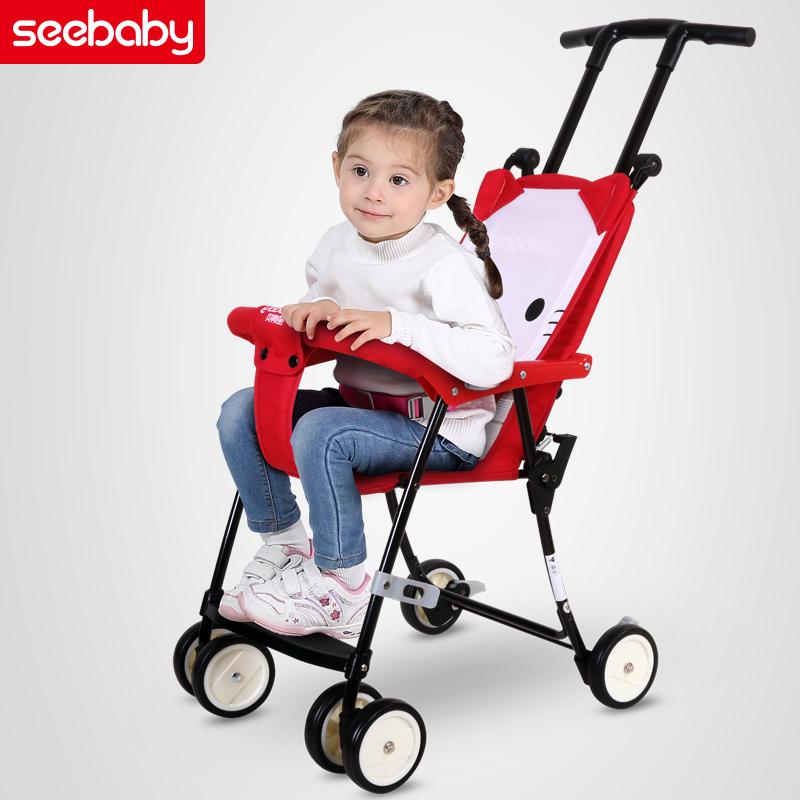 Xe đẩy đi dạo siêu nhẹ Seebaby QQ1-2 có  mái che