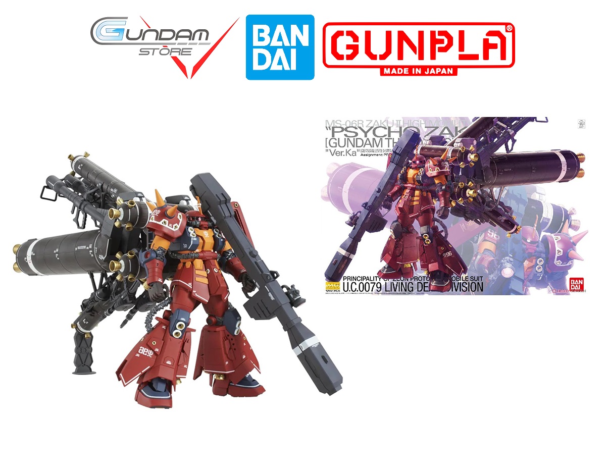 Mô Hình Gundam MG Psycho Zaku Thunderbolt Ver Ka MS-06R 1/100 Bandai Đồ Chơi Lắp Ráp Anime Nhật