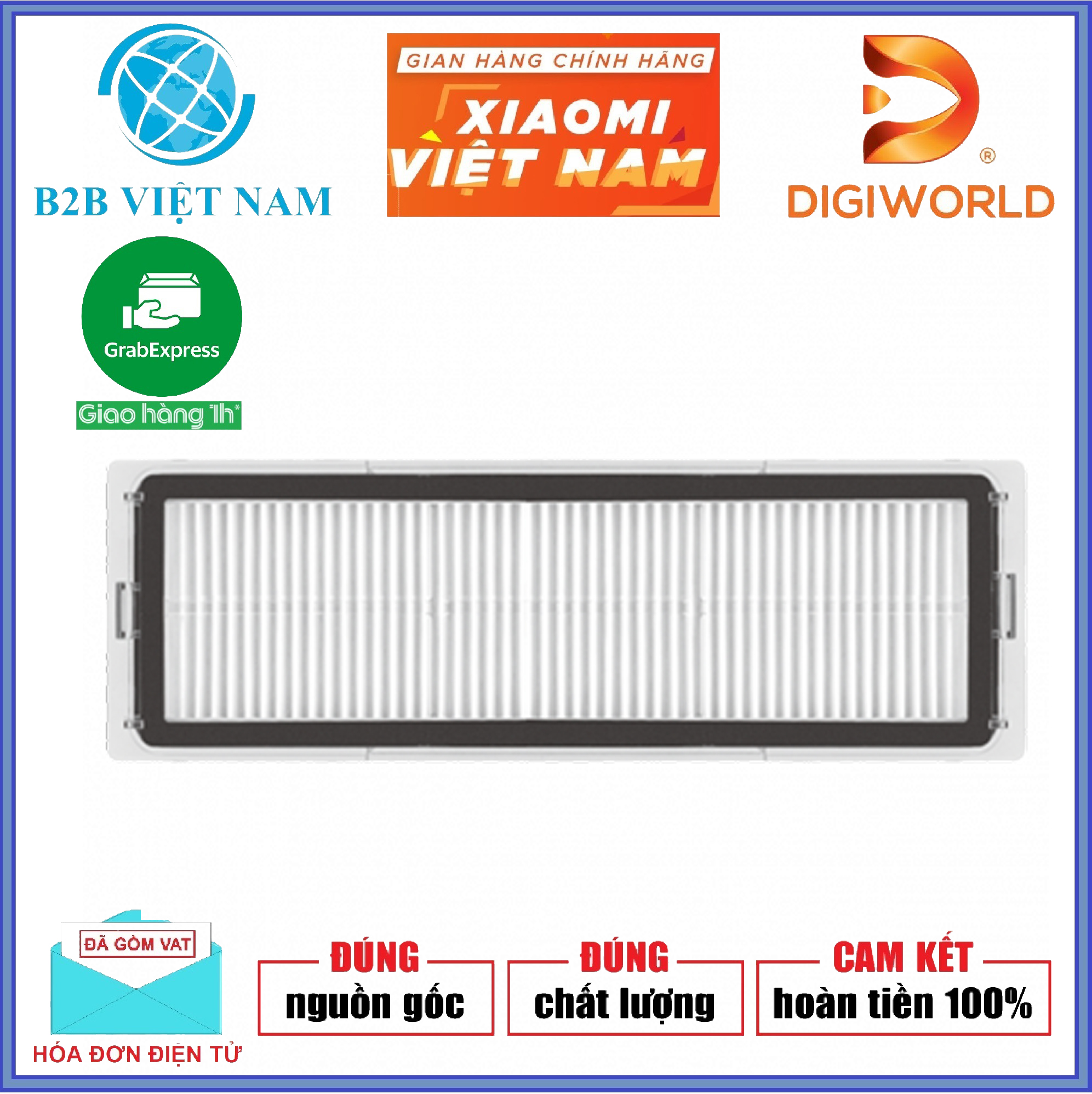 Màn lọc bụi Xiaomi Mi Robot Vacuum Filter - Chính hãng DGW