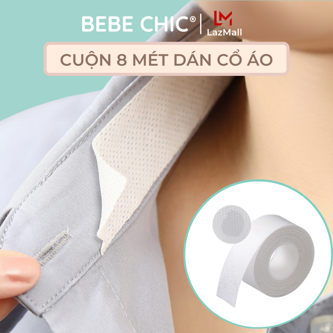 Cuộn 8 Mét Băng Dán Chống Bẩn Cố Áo, Tay Áo, Mũ BEBECHIC