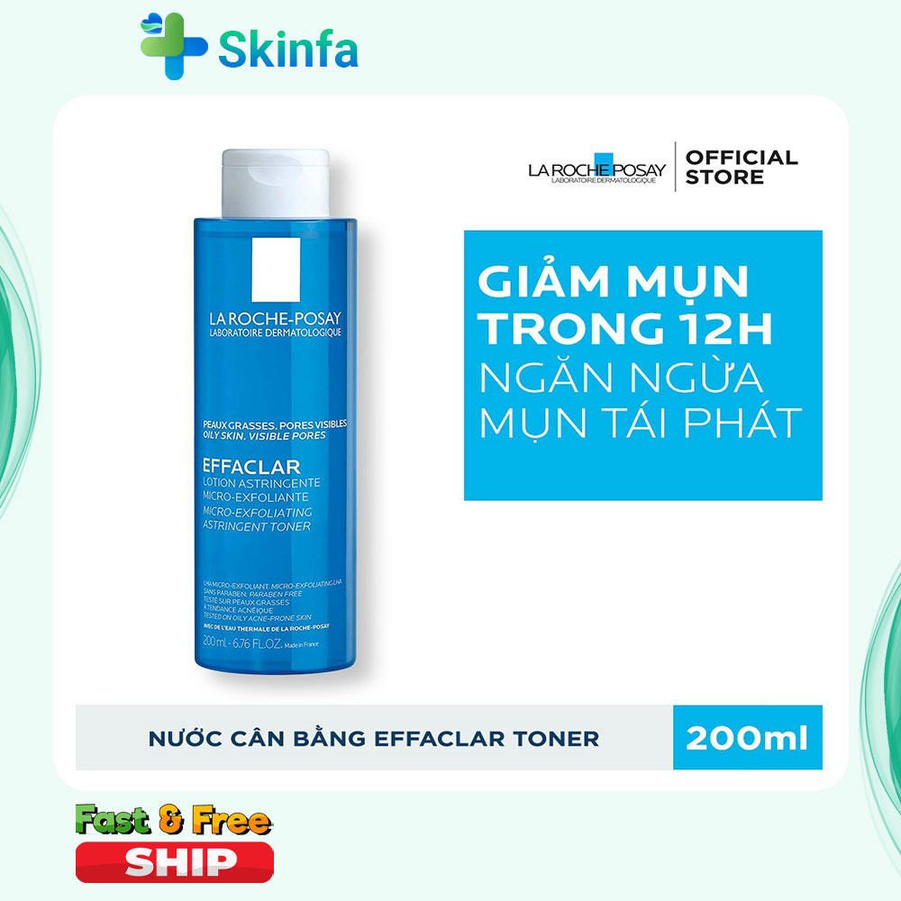 Nước cân bằng la roche-posay giàu khoáng cho da dầu 200ml