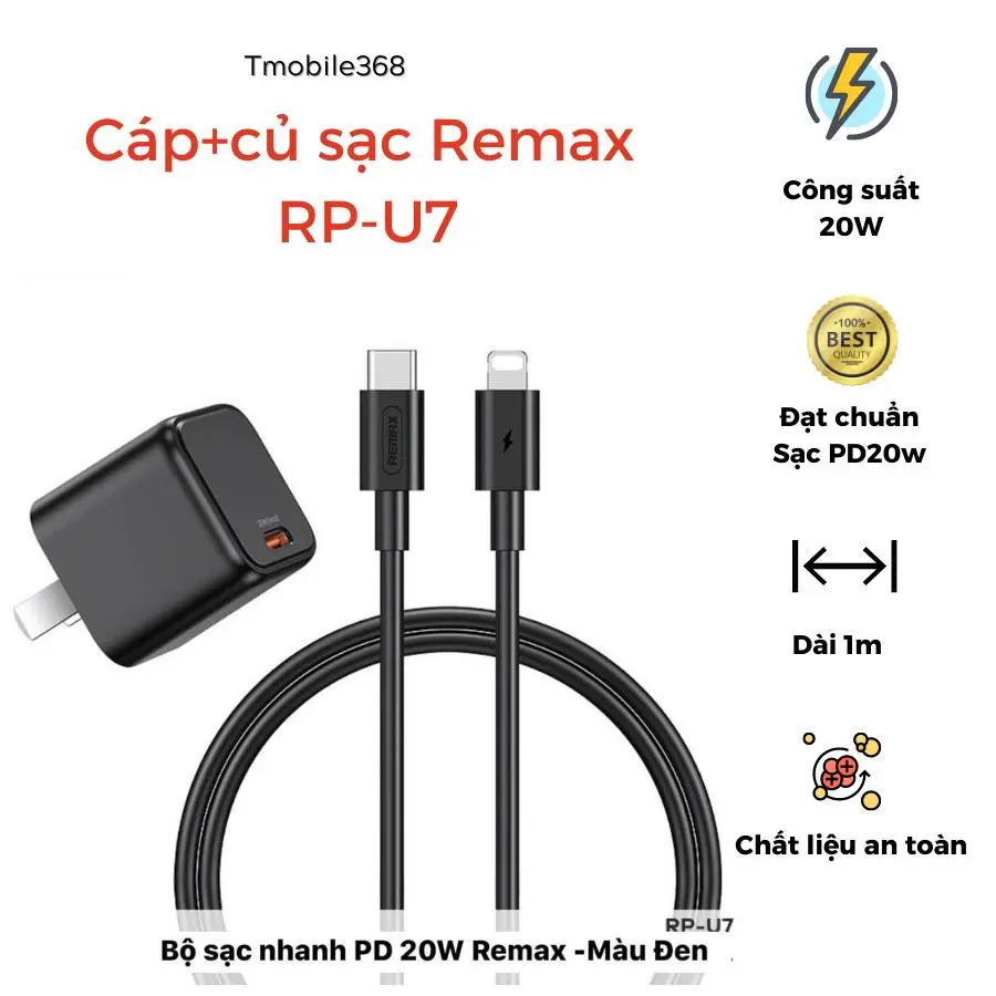 Bộ sạc nhanh remax 20w, cổng ra type-c, củ sạc nhanh, củ sạc nhanh samsung, củ sạc nhanh iphone, củ sạc nhanh iphone 20w, củ sạc nhanh 20w, củ sạc nhanh 20w chính hãng, giao hàng toàn quốc, hidenburg store