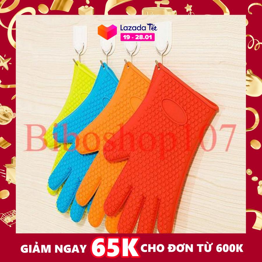 2 chiếc găng tay silicon chống nóng cách nhiệt