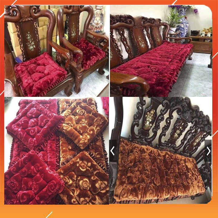 Thảm ghế cao cấp - bộ 3 thảm trải ghế 2 ngắn 1 dài cao cấp kích thước 1m7x55cm