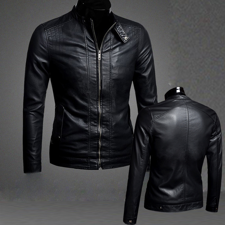 Áo khoác da nam lót dù cao cấp, đi nắng, đi mưa, không bong tróc-Da01 (bảo hành 24 tháng)