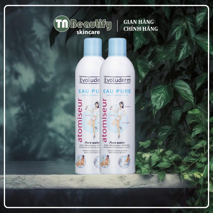 Xịt Khoáng Cấp Ẩm Làm Dịu Da Evoluderm Atomiseur Eau Pure 400ml - Chính hãng Pháp