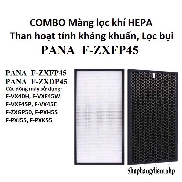 Combo Màng lọc Hepa, Than hoạt tính Pana45
