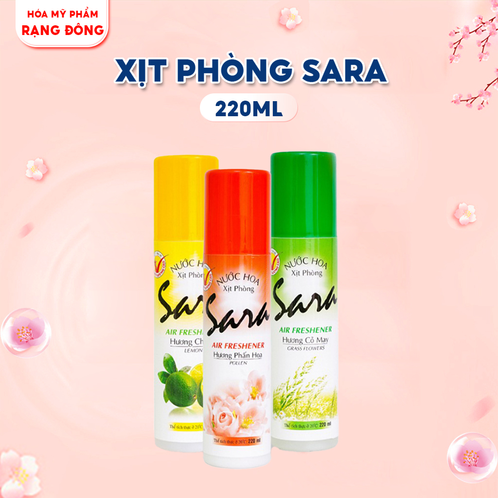 Nước hoa xịt phòng ngủ Sara 220ml - Xịt thơm phòng khử mùi hương nước hoa cao cấp - Nhiều Hương