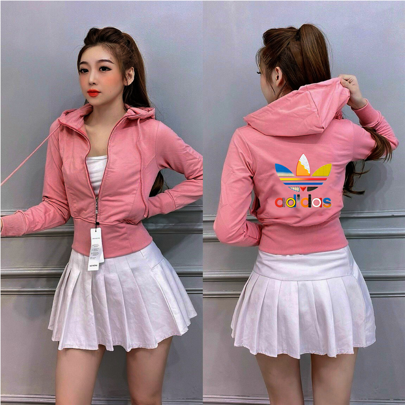 áo khoác nữ dễ thương form lửng freesize 54kg hình in