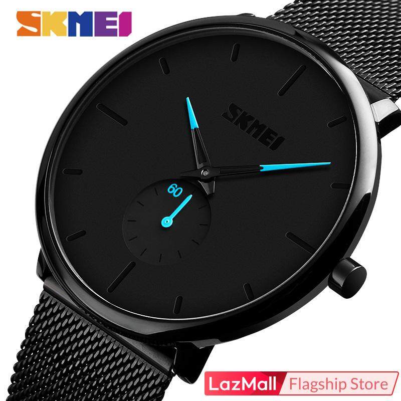 Đồng Hồ Thời Trang Nam SKMEI Thạch Anh Bằng Thép Không Gỉ Chống Nước phong cách đơn giản - INTL 9185