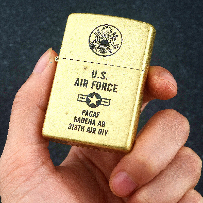 Bật Lửa Zippo Vàng Cổ Nguyên Khối  Mẫu U.S Đời La Mã ( Tặng Phụ Kiện) - Có Tem Đỏ