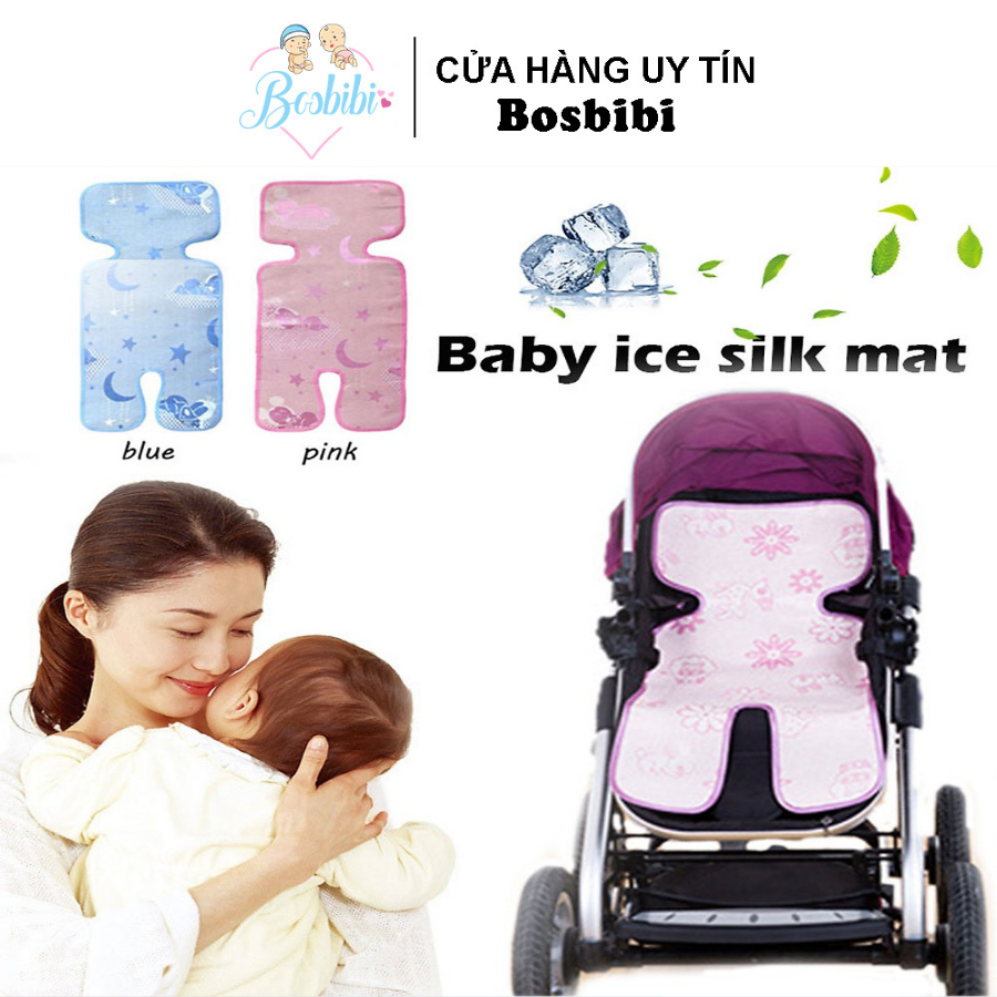 Đệm Lót Xe Đẩy Trẻ Em Bằng Lụa, Thoáng Mát, Chống Thấm (72x35cm) - Hàng Xuất Khẩu