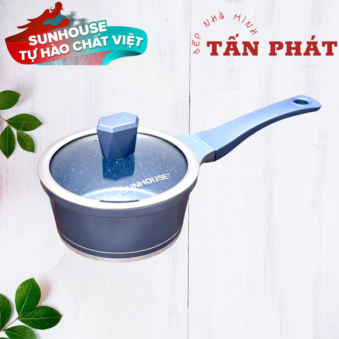 Nồi quấy bột vân đá đáy từ Sunhouse 16CM dùng trên mọi loại bếp