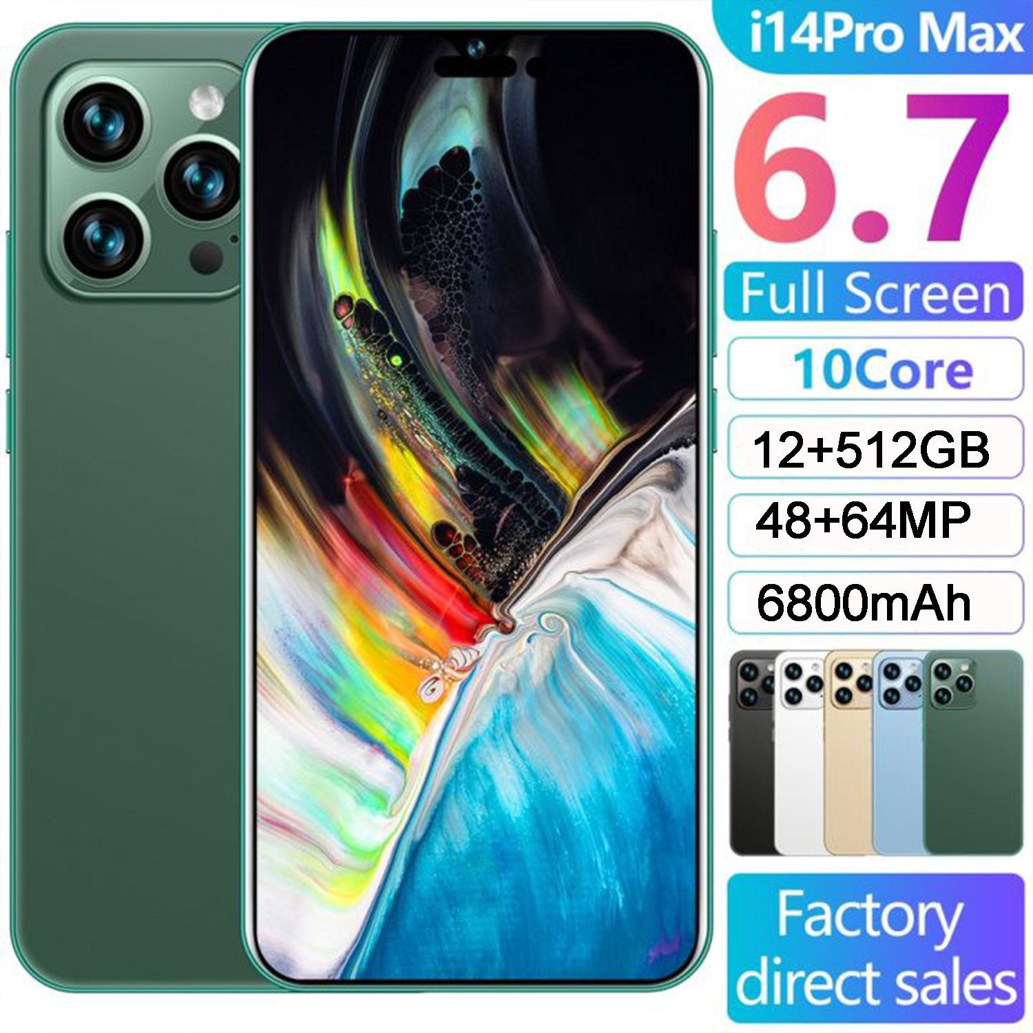 Phone super cheap price I14 Pro Max Dien Thoai cheap game two SIM card
