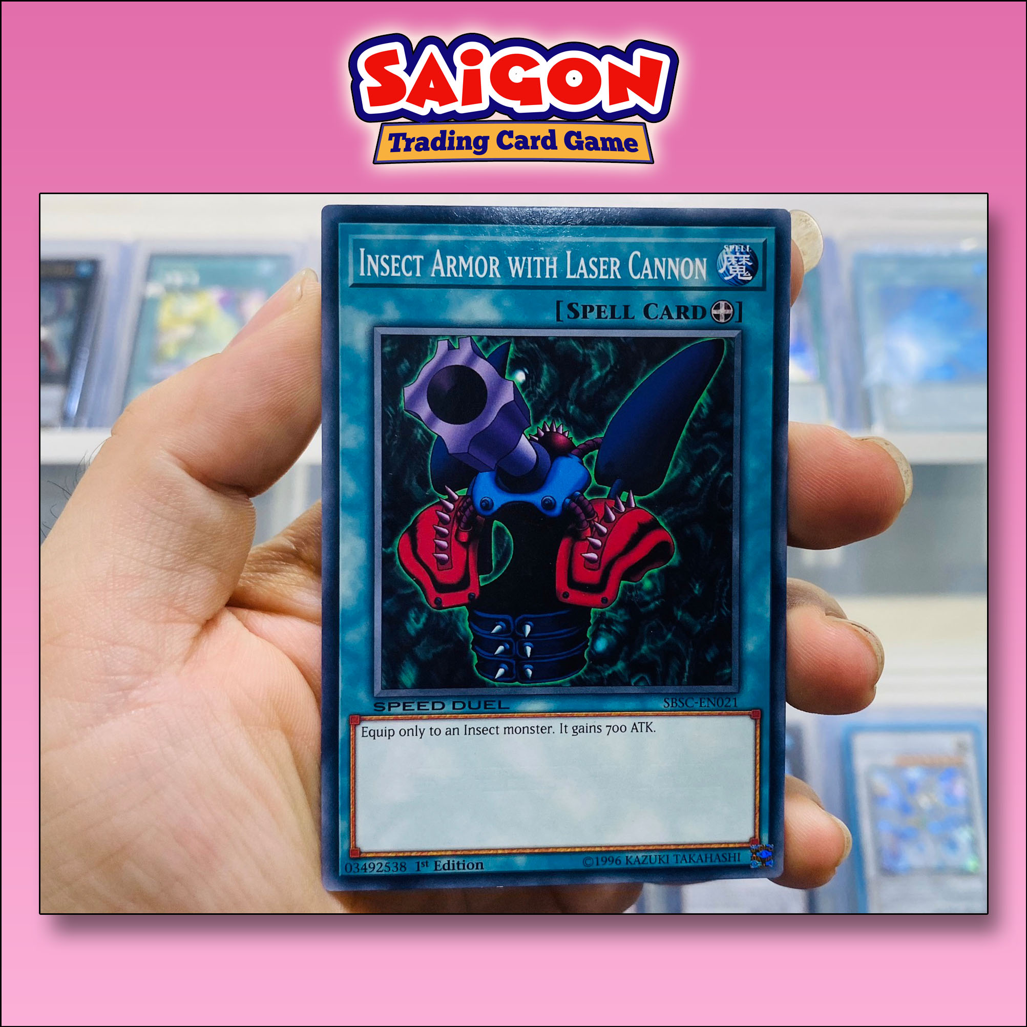 Thẻ bài YugiOh Mã SBSC-EN021 - Insect Armor with Laser Cannon - Common - 1st Edition