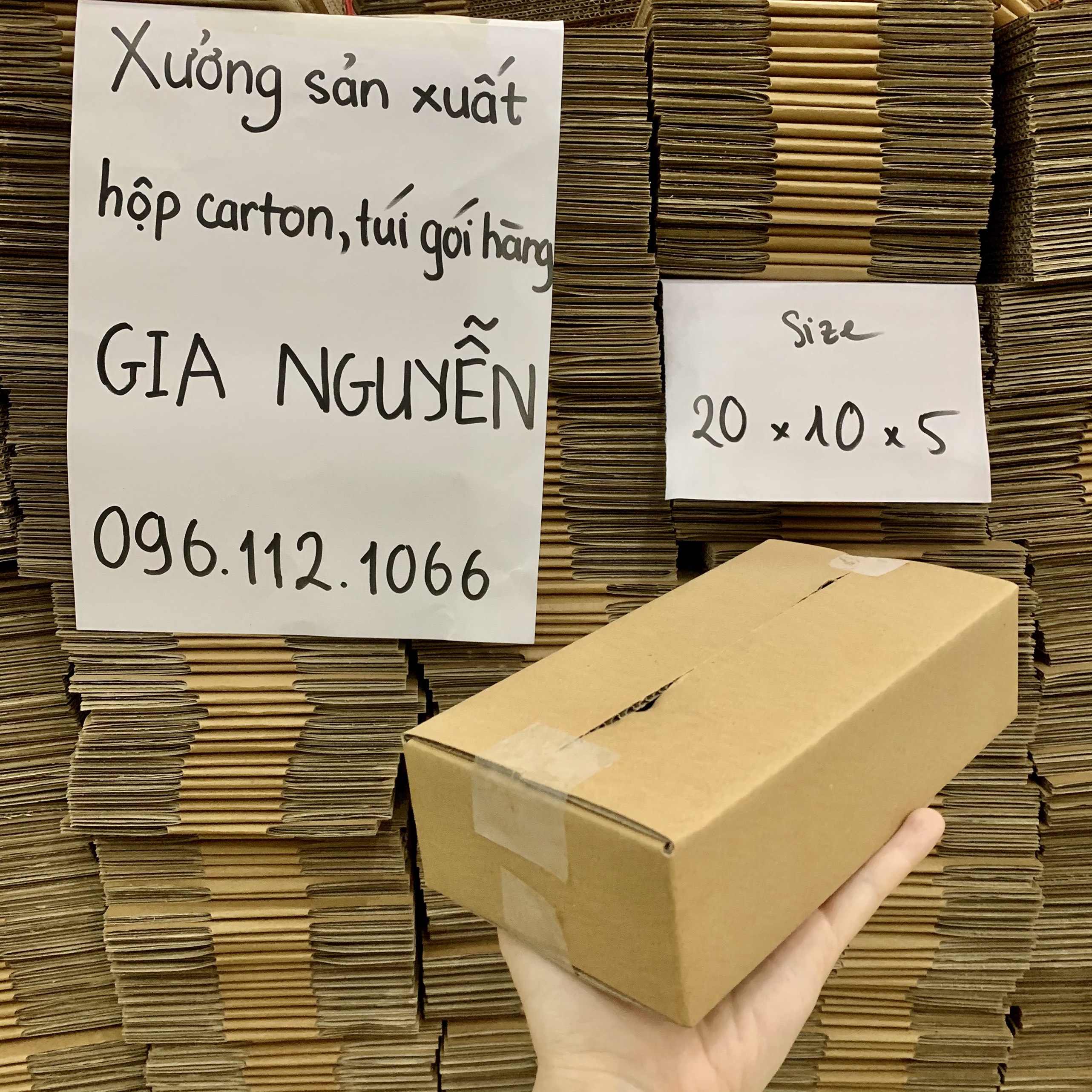 20 hộp carton trơn gói hàng 20x10x5 dùng đựng nước hoa, mỹ phẩm, hàng hóa