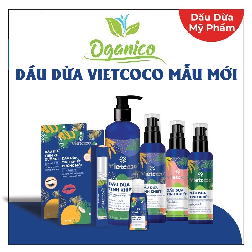 Dầu dừa tinh khiết, mỹ phẩm , organic vietcoco : 500ml - 250ml... dưỡng da, dưỡng tóc, massage, spa, chống hăm, rạn cho mẹ và bé