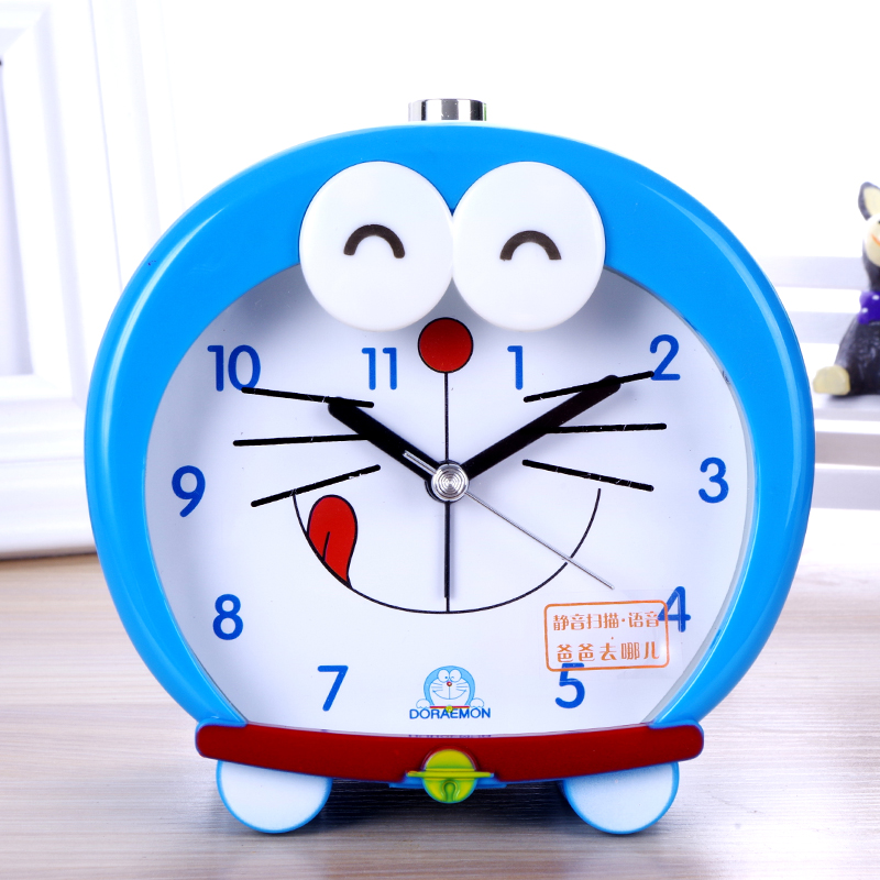 Đồng hồ báo thức kiểu để bàn hình doremon và mèo kity