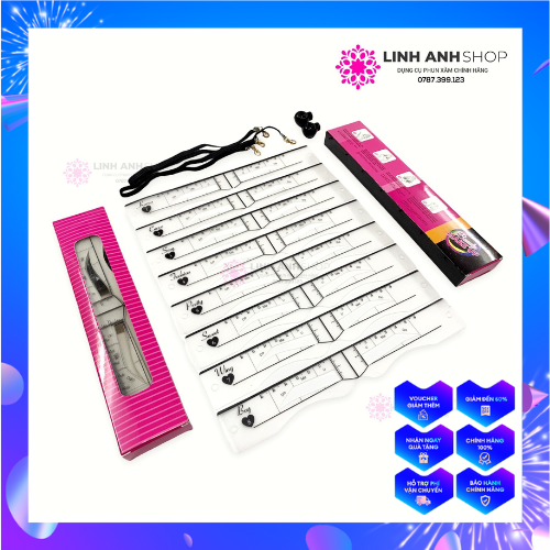 Bộ khuôn thái 8 dáng chính hãng hỗ trợ phun xăm