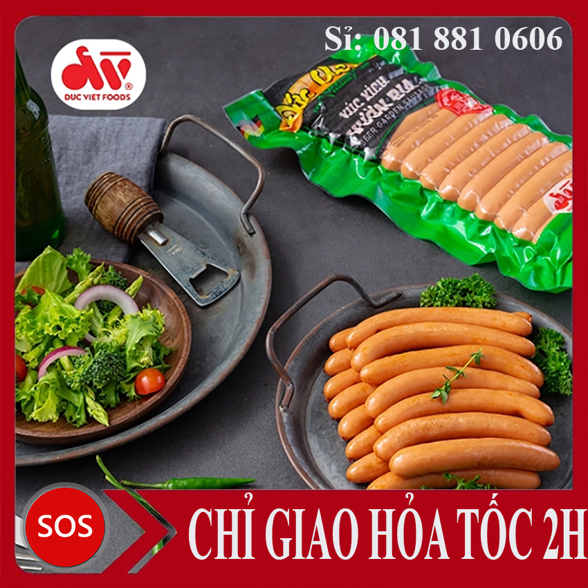 Gói 25 cây xúc xích vườn bia - xúc xích đức việt, date mới.