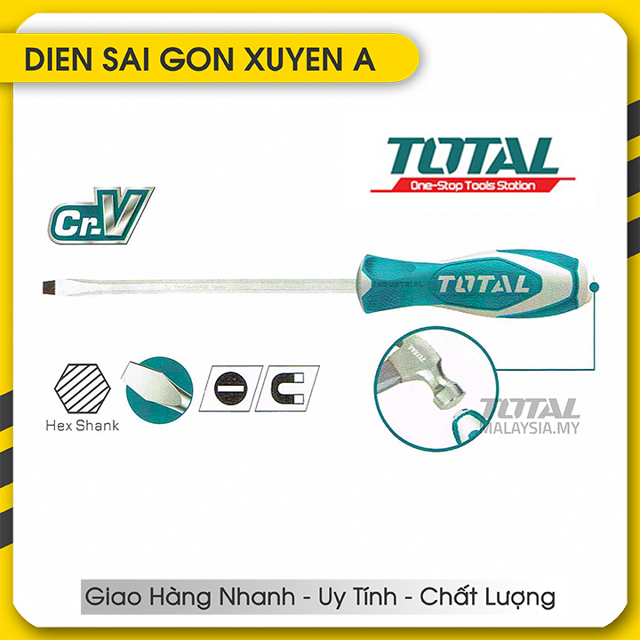 Tô vít - tuốc nơ vít đóng đầu dẹp 8mm x 320mm total thtgts8200 - ngô gia tools