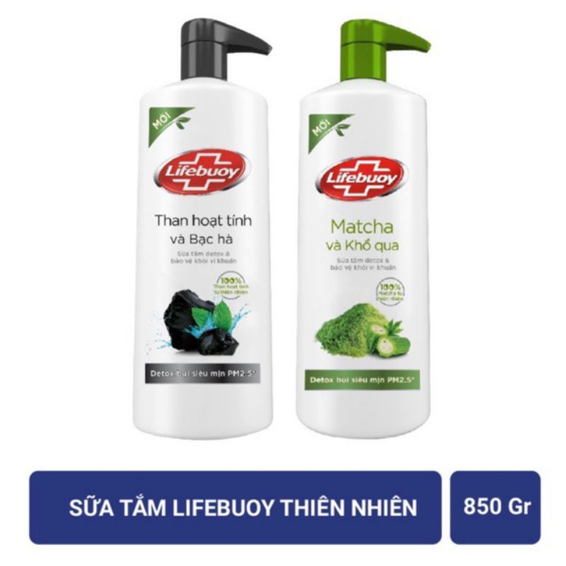Sữa tắm lifebuoy matcha & khổ qua chai 850g