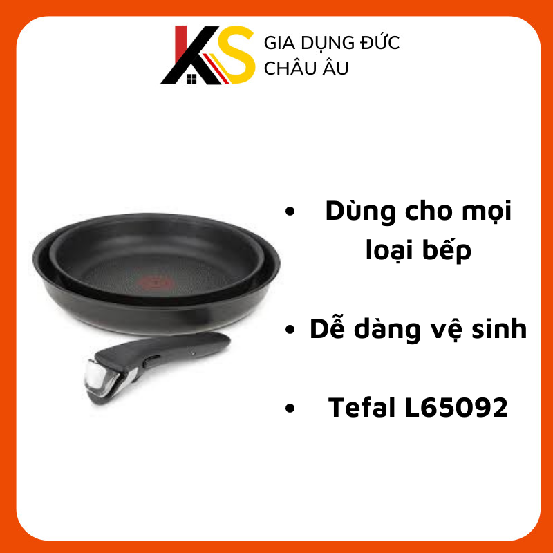 Bộ chảo Tefal Ingenio Expertise 24 + 28cm bên trong và bên ngoài phủ chống dính