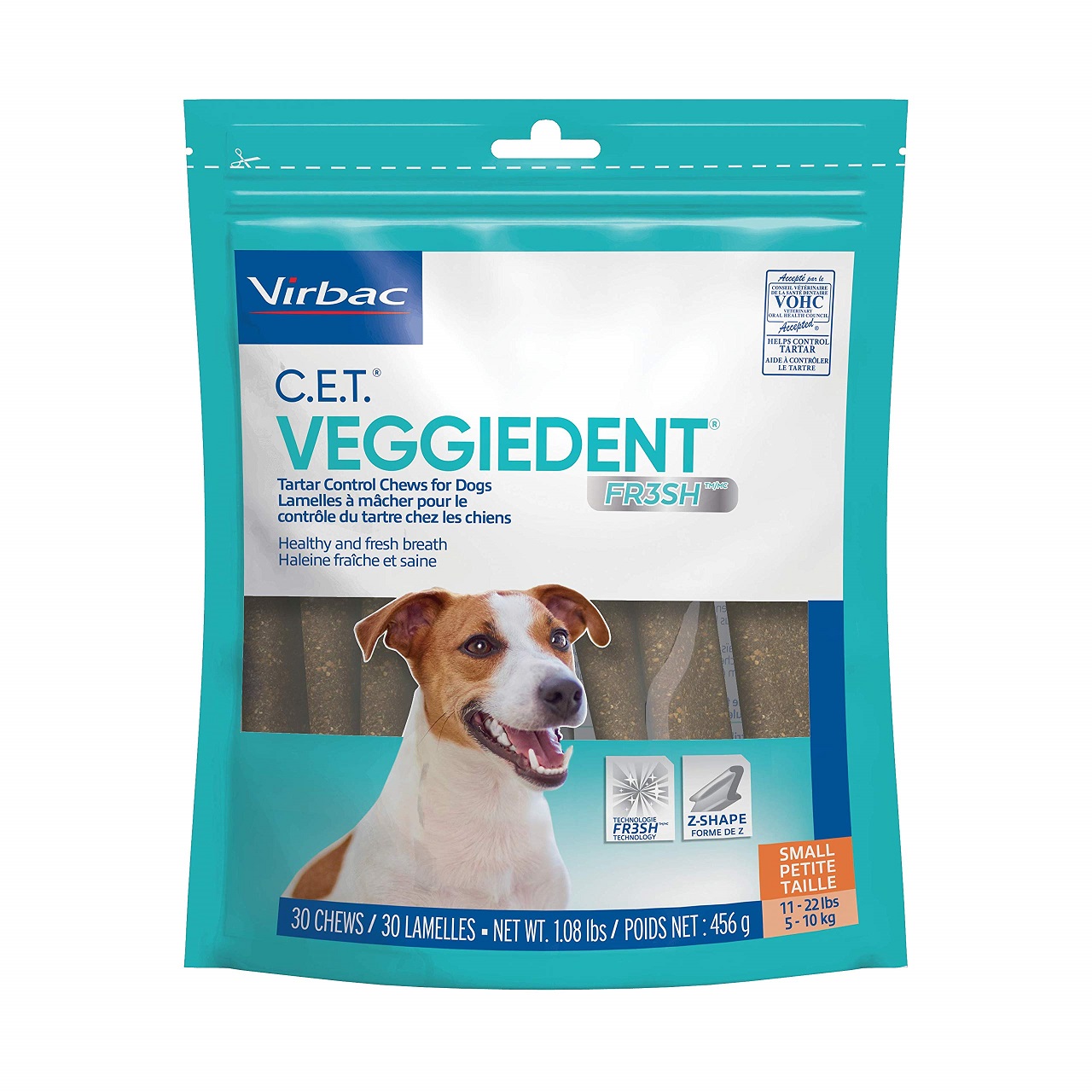 [HCM]Bánh thưởng miếng nhai Veggieden Fr3sh Virbac Pháp thơm miệng tạm biệt vôi răng cho chó