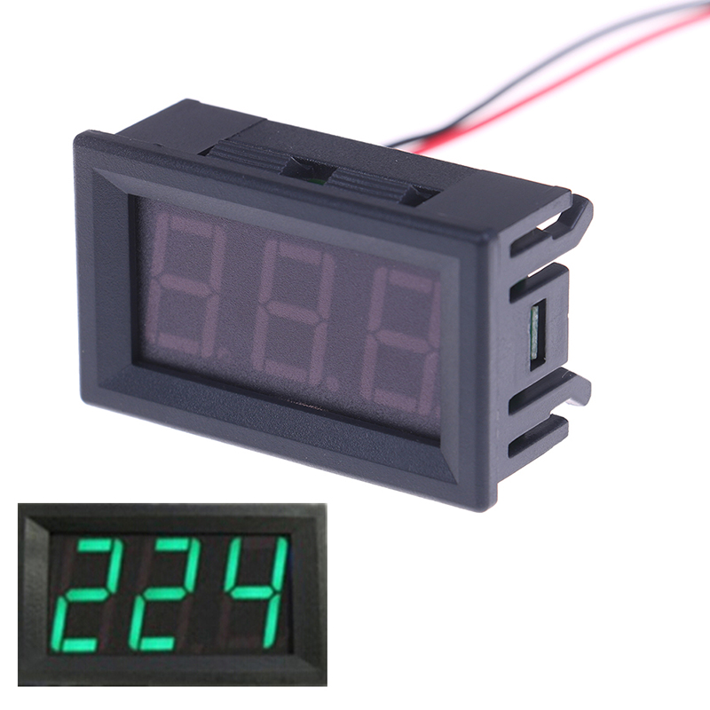 Vôn kế kỹ thuật số AC 70-500V Đồng hồ đo điện áp vôn kế màn hình LED 2 dây