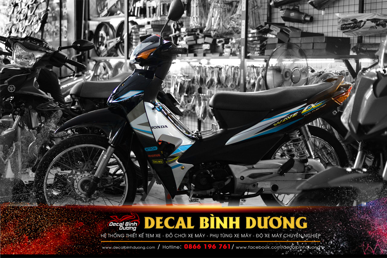 Tem Xe Rời Wave Alpha Xanh Bạc