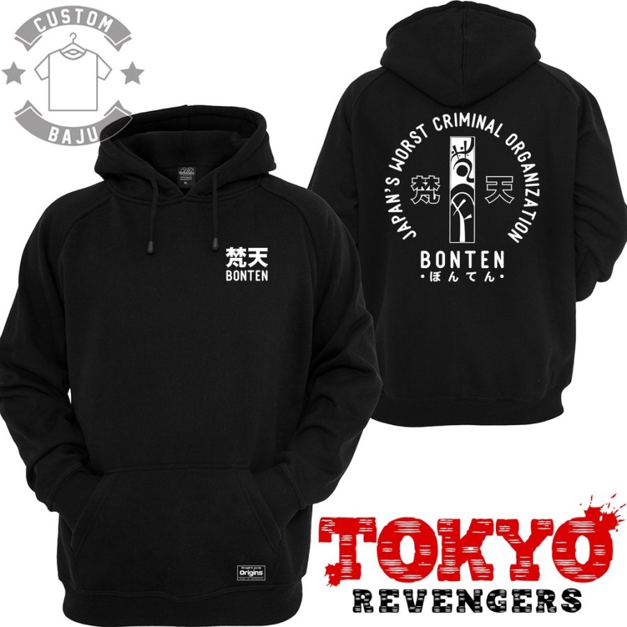 Sale 50% Áo Hoodie in hình Bonten Uniform Anime Tokyo Revengers + Tặng kèm