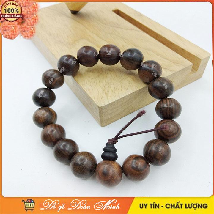 vòng tay gỗ - Vòng phong thủy gỗ Trắc 12 ly cho người mệnh Hỏa, Mệnh hỏa, Mệnh mộc