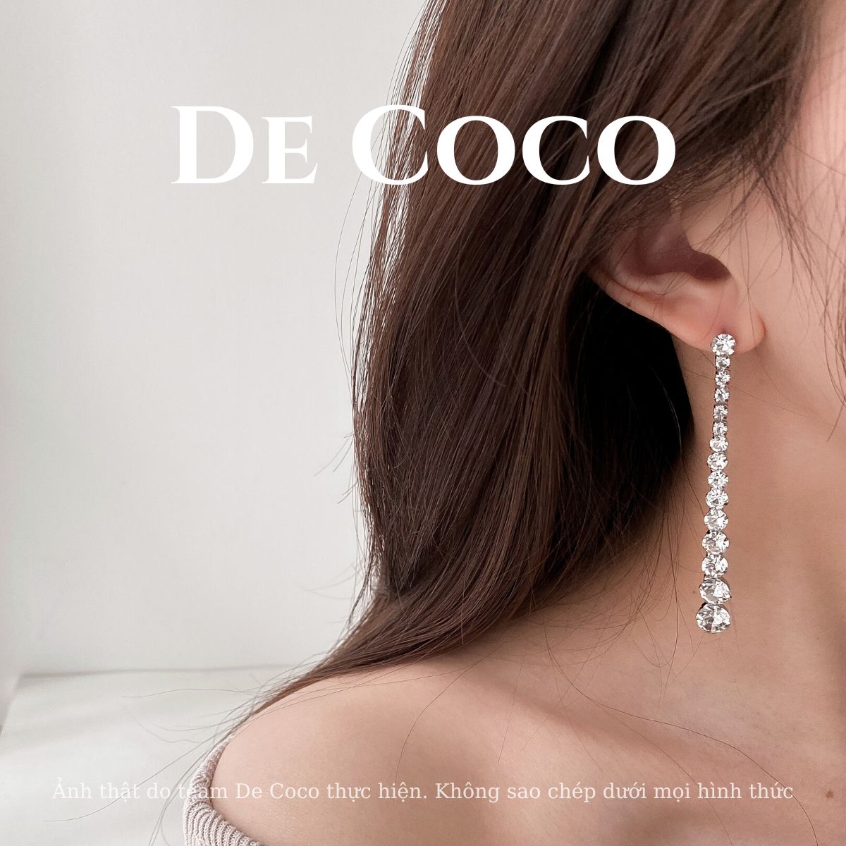 Khuyên tai đá dài De Coco