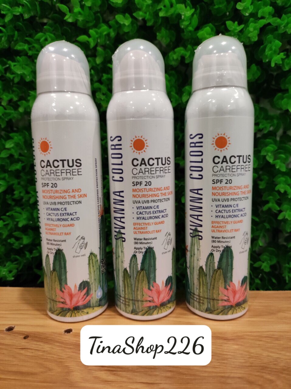 Xịt chống nắng sivanna colors cactus carefree protection spray