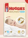 [THANH LÝ] Tã/bỉm dán sơ sinh Huggies Skin Perfect S 54 miếng với 2 vùng thấm giảm kích ứng da - HSD: 16/08/2028