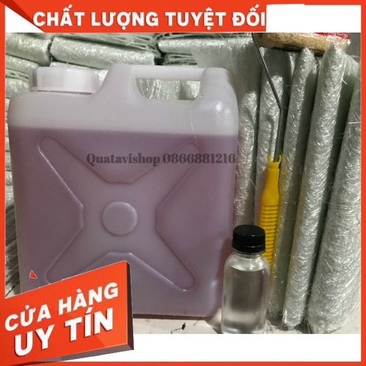 Keo Composite Combo 5kg keo comosite và 5m sợi thủy tinh tặng kèm chất xúc tác