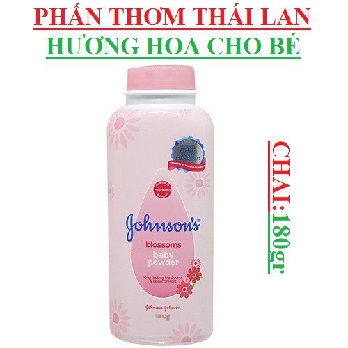 Phấn thơm 180g johnson' blossoms baby thái lan .