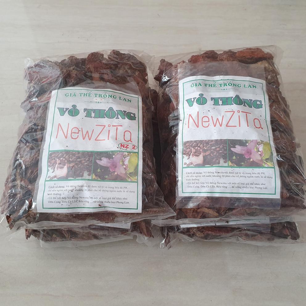 [HCM]04 gói vỏ thông New Zita trồng lan đã qua xử lý (500gr/gói) - Giúp lan bám rễ tốt giữ ẩm và thông thoáng chỉ cần ngâm nước và sử dụng