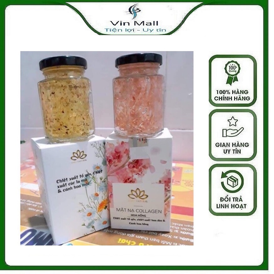 Mặt Nạ Dưỡng Trắng Da Yến Tươi Collagen Sara Natural - Mẫu mới