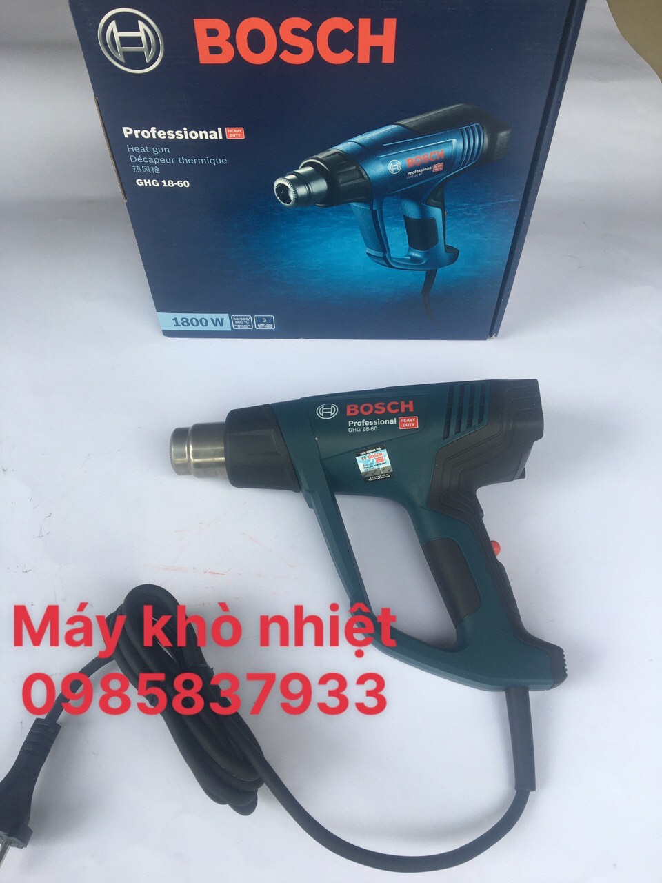 Máy thổi hơi nóng GHG 18-60 chính hãng dùng để dán đề can cho oto xe máy