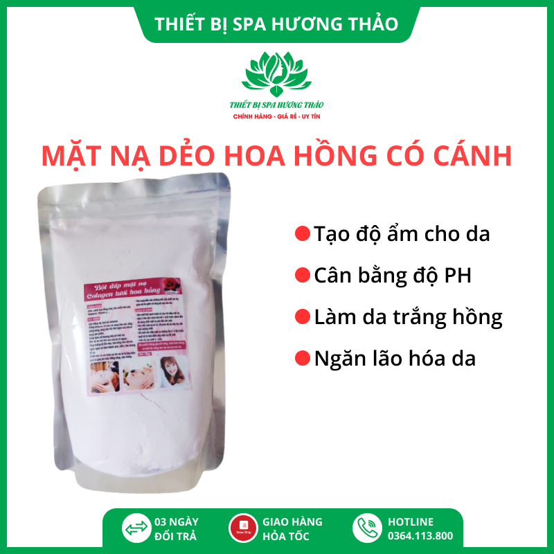 Mặt nạ dẻo collagen hoa hồng  có cánh 1kg